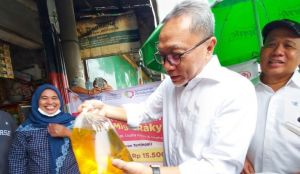 Mendag Sidak Pasar Pastikan Minyak Goreng Rp14 Ribu dan Tidak Antre