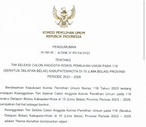 Dibentuk, Ini Lima Anggota Timsel KPU Kabupaten/Kota di Provinsi Jambi