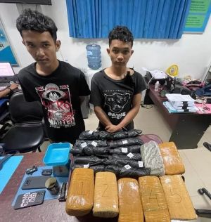 Simpan 8 Kg Ganja Asal Aceh, Dua Pemuda Ditangkap