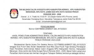Nama Calon Anggota KPU 4 Kabupaten/Kota Lulus Seleksi Administrasi Diumumkan, Cek Disini 