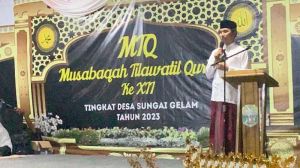 Ketua DPRD Edi Purwanto Hadiri Pembukaan MTQ ke 12 tingkat Desa Sungai Gelam