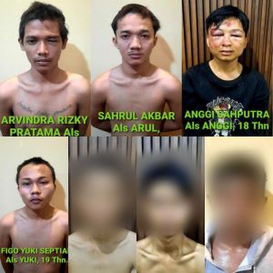 Tampang Tujuh Anggota Geng Motor yang Bacok Polisi di Jambi, Ini Perannya