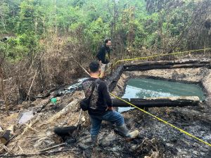 Sumur Miinyak Ilegal di Tahura Senami Batanghari Terbakar, Tiga Penambang Terluka