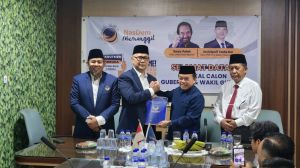 Al Haris Tegaskan Kembali Berpasangan dengan Abdullah Sani di Pilgub Jambi saat Daftar di Nasdem