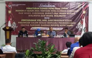 KPU Kota Jambi Sosialisasikan PKPU Tentang Pencalonan Kepala Daerah, Ini Tahapannya