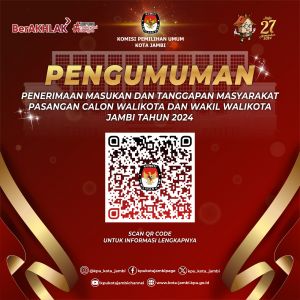 Maulana-Diza dan HAR-Guntur Memenuhi Syarat, KPU Kota Jambi Buka Kesempatan Tanggapan Masyarakat