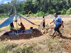 Razia PETI di Batu Kerbau, Satu Ekskavator Diamankan