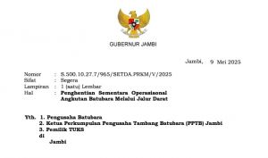 Gubernur Hentikan Sementara Aktivitas Angkutan Batu Bara Jalur Darat, Ini Alasannya