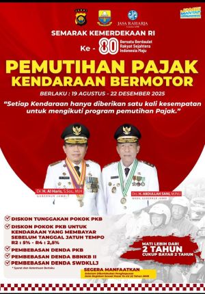Kabar Gembira! Pemprov Jambi Kembali Gulirkan Program Pemutihan Pajak, Ini Jadwalnya