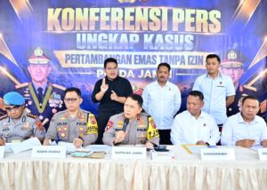Ungkap Kasus PETI, Polda Jambi Tangkap 71 Orang Tersangka dan Amankan 12 Unit Alat Berat 